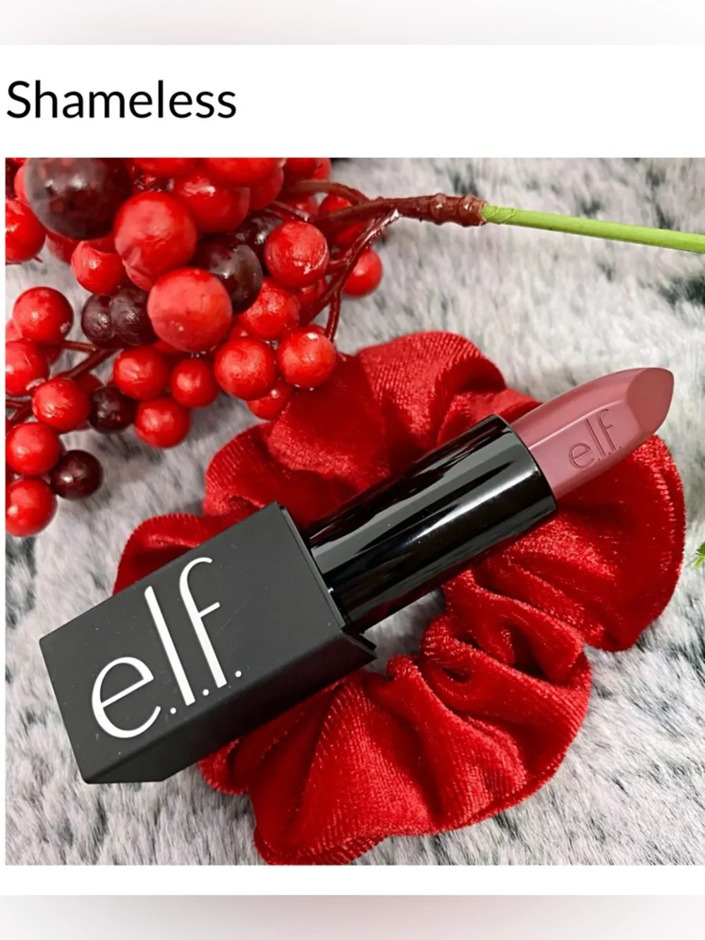 e.l.f. O Face Satin Lipstick 0.13 oz Luxury Long Lasting Lip Color “Shameless